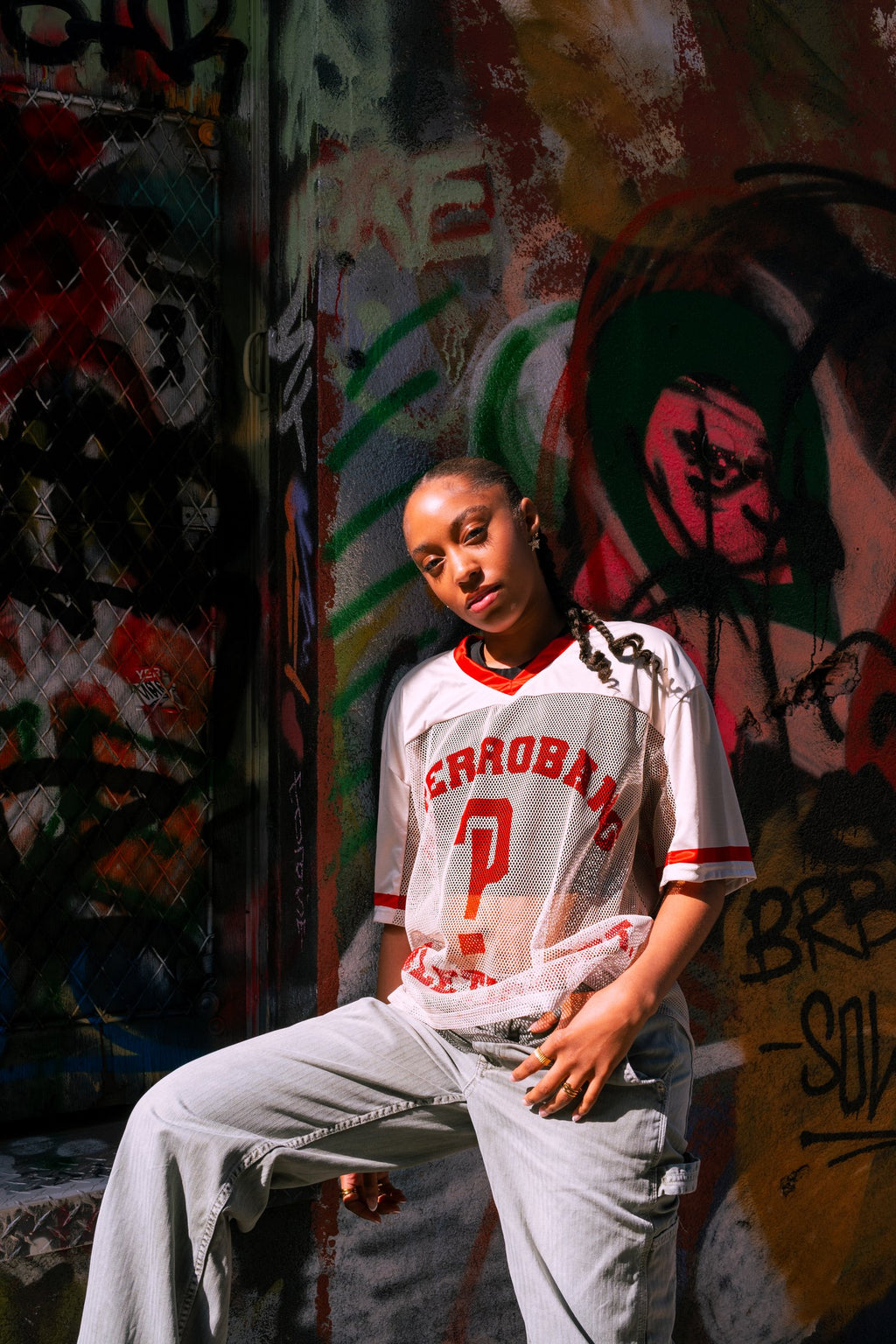 Cream/Red Interrobang Practice Jersey