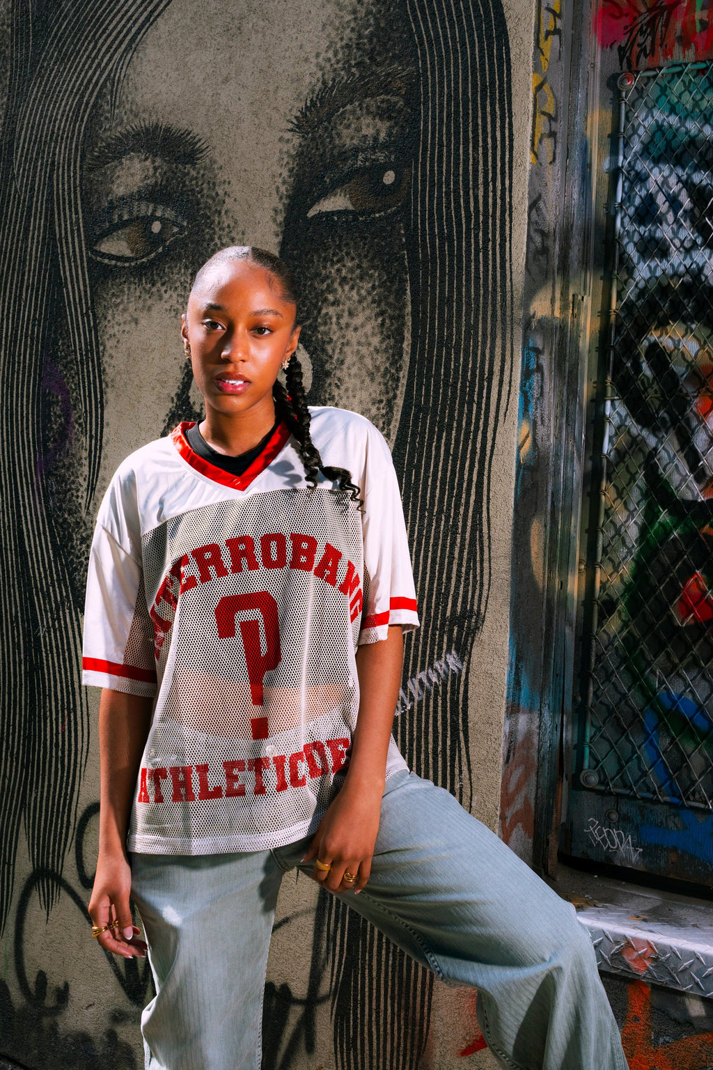 Cream/Red Interrobang Practice Jersey