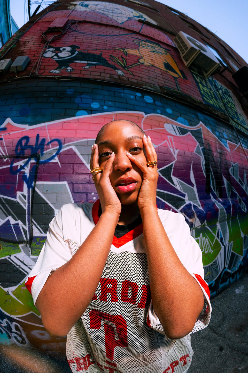 Cream/Red Interrobang Practice Jersey