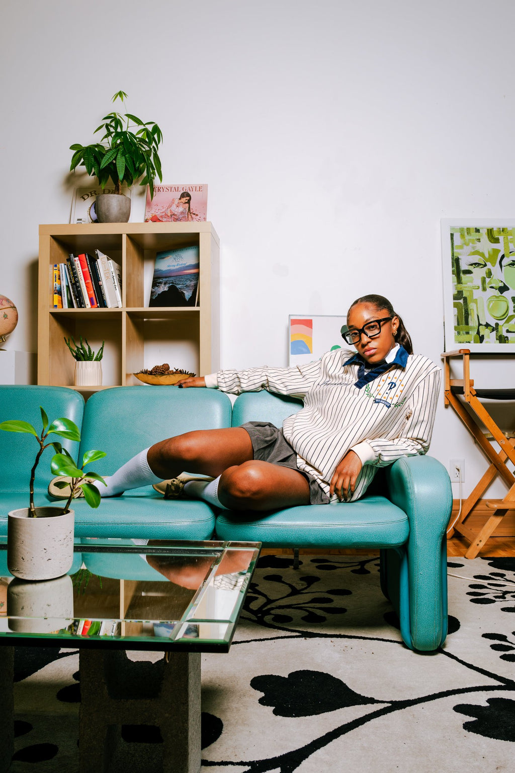 Cream Pinstriped Interrobang Rugby Shirt